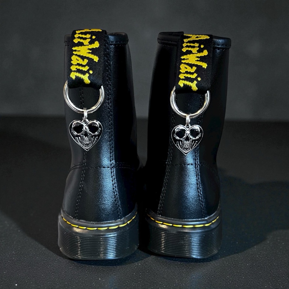 Skull Heart Boots Charms